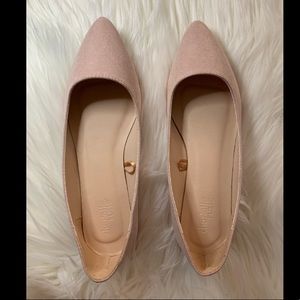 Blush pink flats
